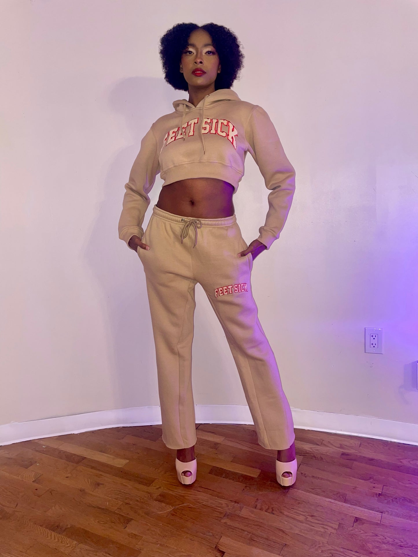 Cropped Hoodie Sweatsuit