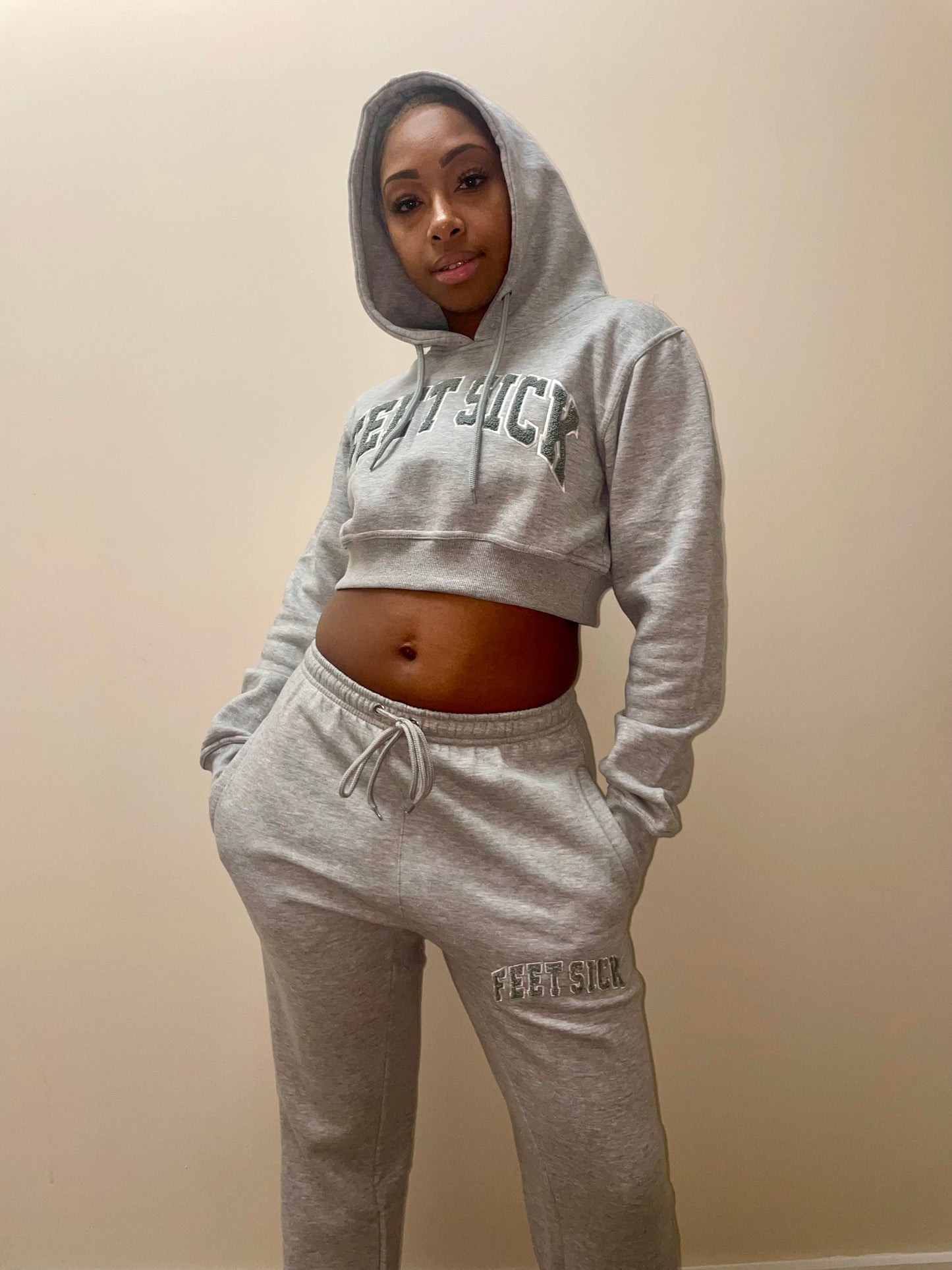 Cropped Hoodie Sweatsuit