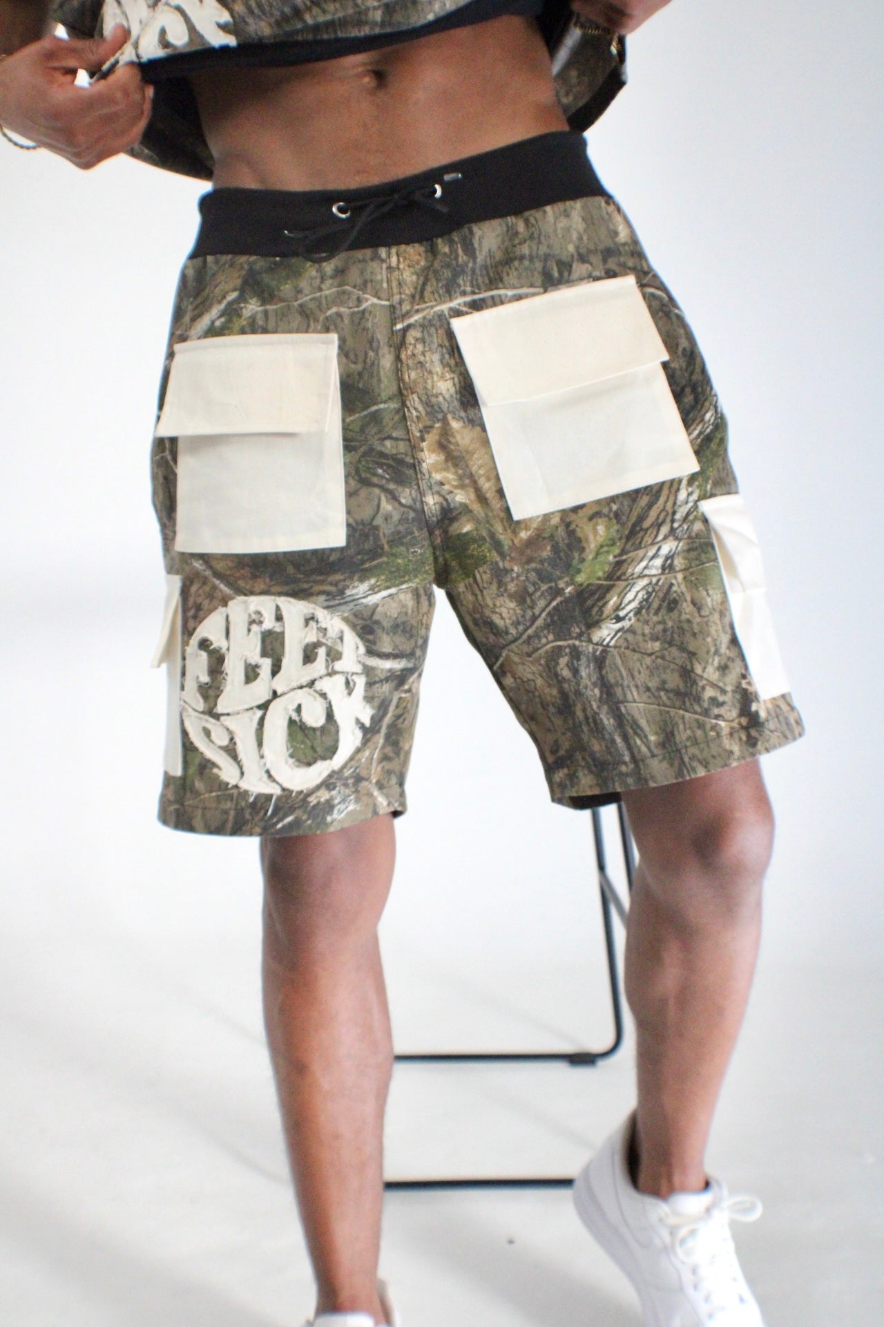 FS Distressed Camo Shorts