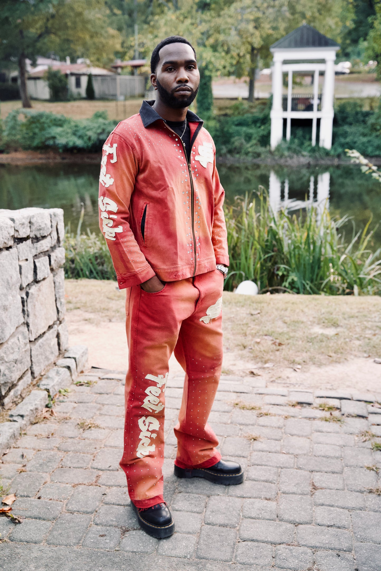 Maroon Rebel Denim Jeans