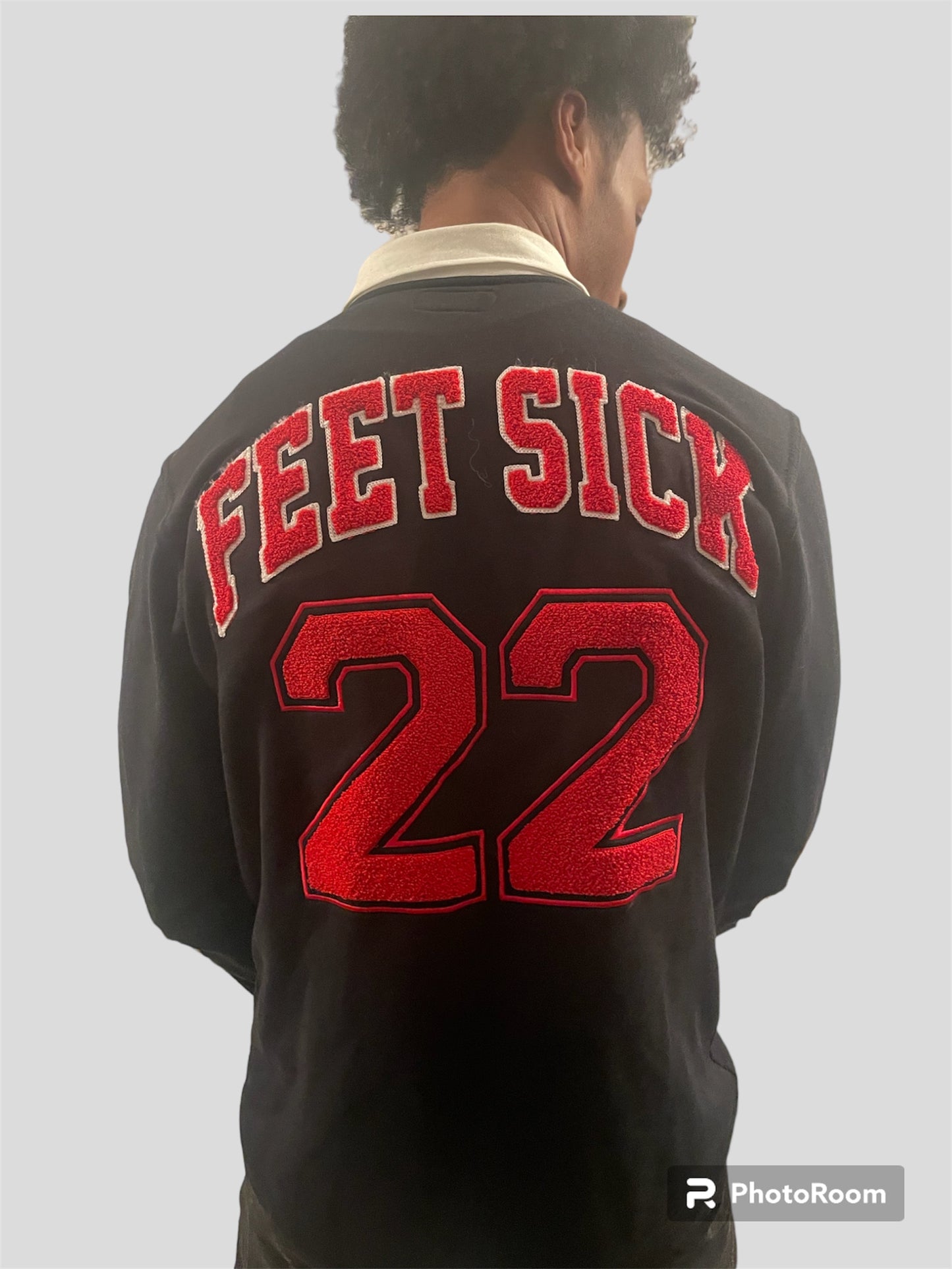 Feet Sick Black and White Rugby Shirt